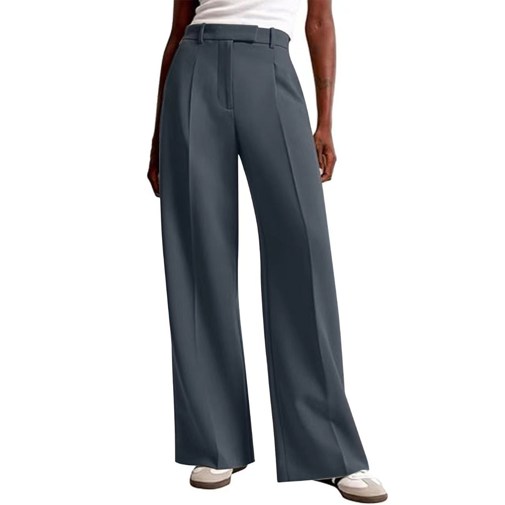 Casual Straight-Leg Business Suit Pants For Women