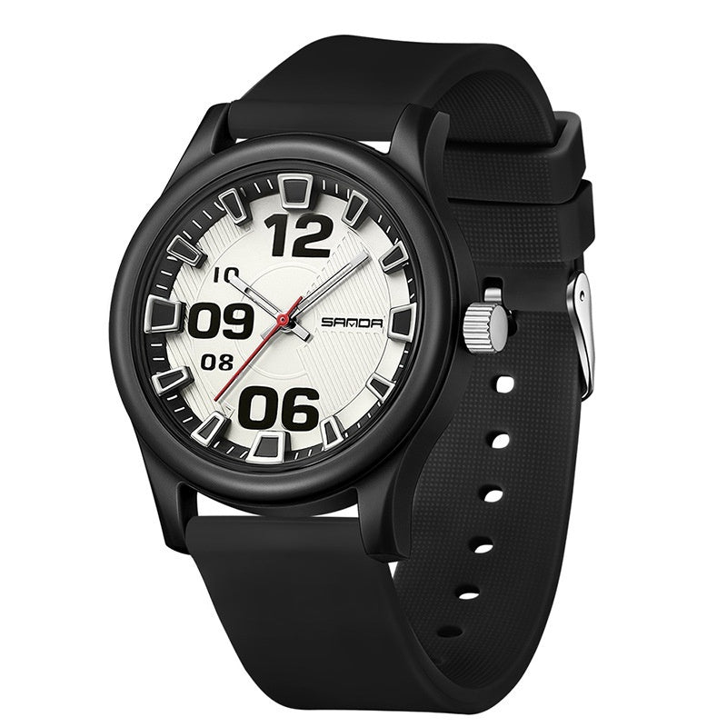 Color-blocking Waterproof Silicone Strap Kids' Quartz Watch