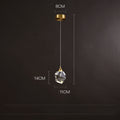 All Copper Light Luxury Crystal Chandelier Modern Minimalist Restaurant Three-Head Chandelier