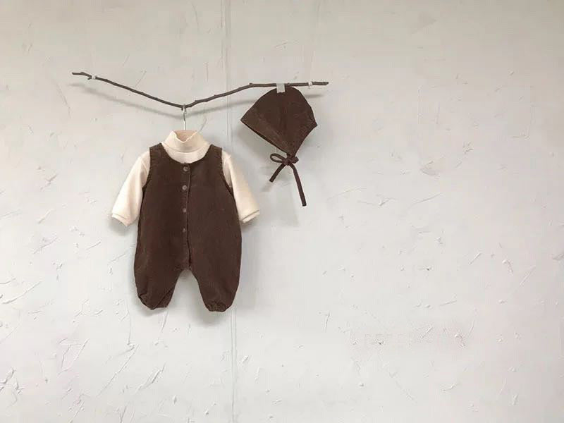 Infant Jumpsuit Male Baby Corduroy Vest Bag Fart Romper
