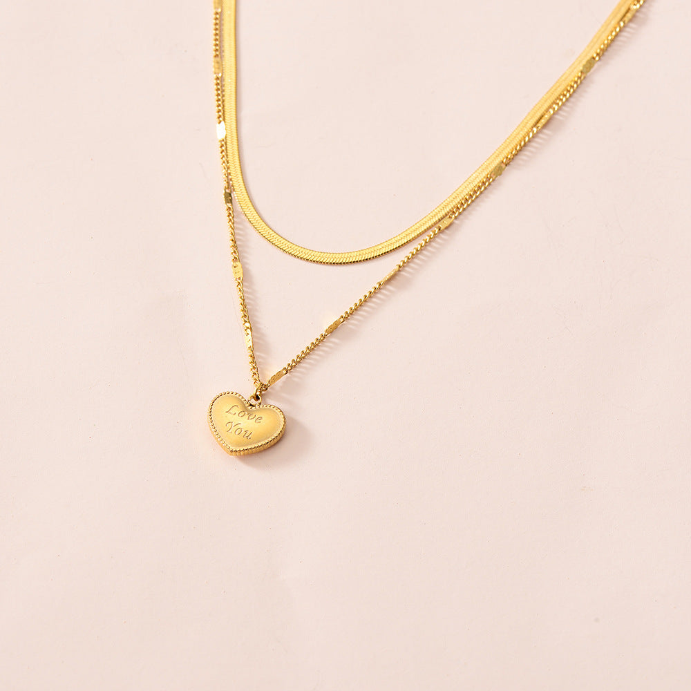 Stainless Steel Real Gold Plated Frosted Butterfly Pendant