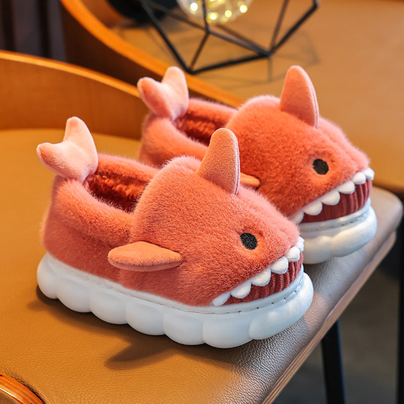 Winter Cute Cartoon Thick Bottom And Warm Keeping Fluffy Shoes