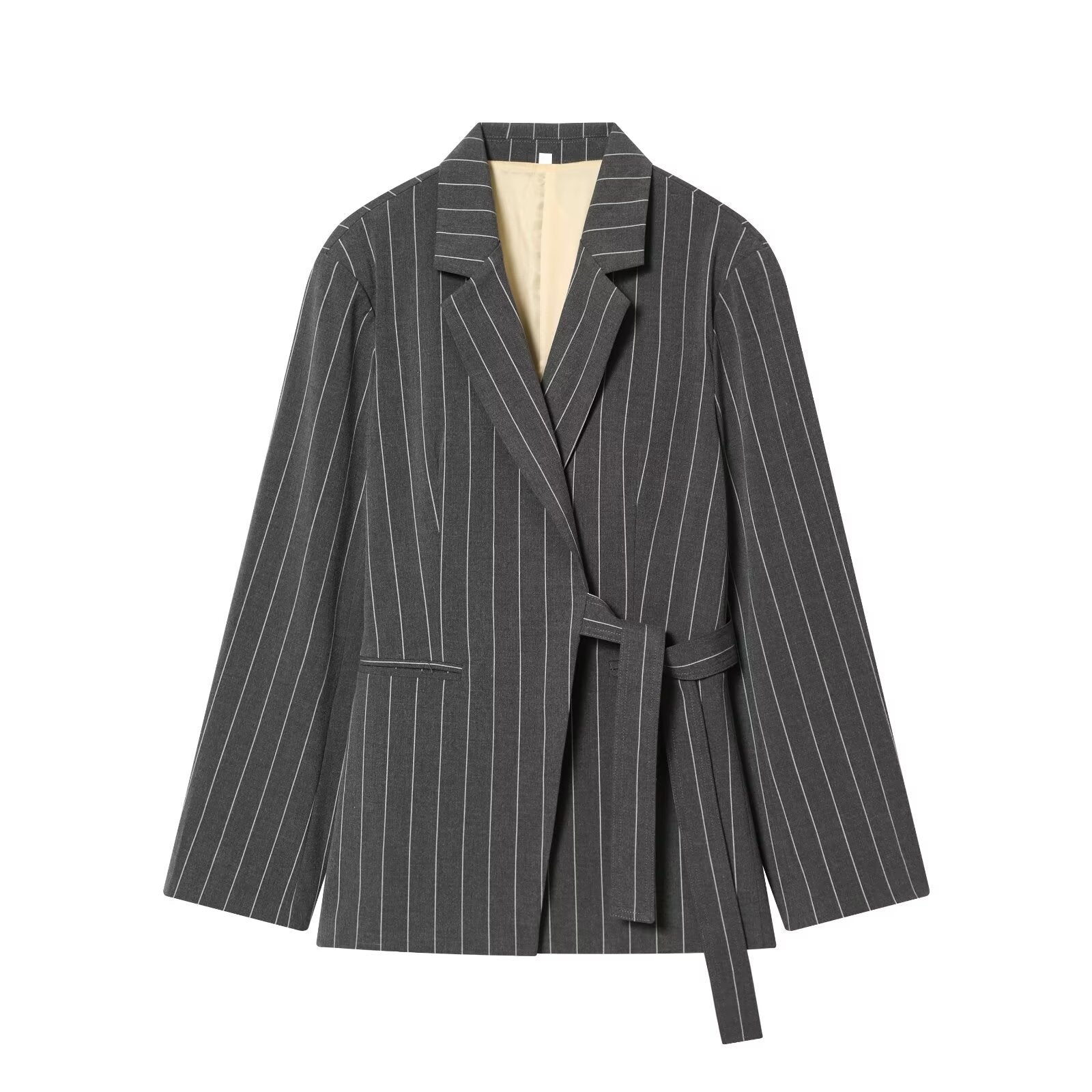 Stylish Wrap-style Belted Casual Suit Pants