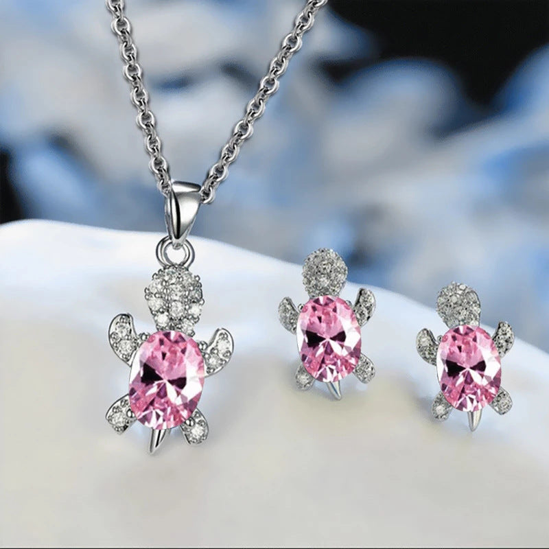 Turtle Earrings And Necklace Set For Women, Niche Design Style