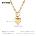 Simple OT-clasp Heart Pendant Necklace