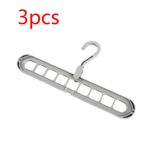 9-hole Clothes Hanger Organizer Space Saving Hanger Multi-function Folding Magic Hangers Drying Racks Scarf Clothes Storage