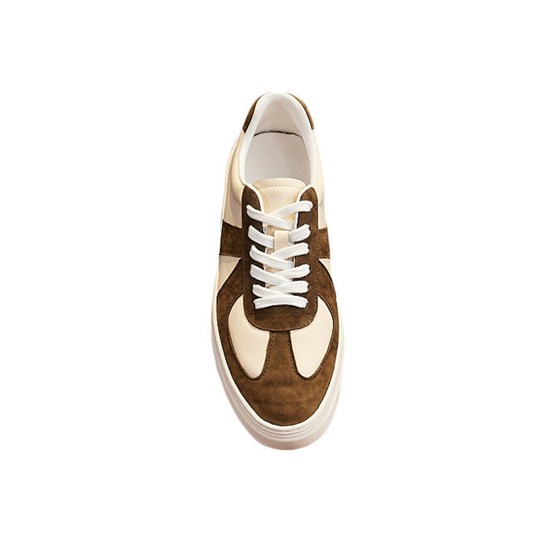 Retro Color Matching Couple Casual Flat Skateboard Shoes
