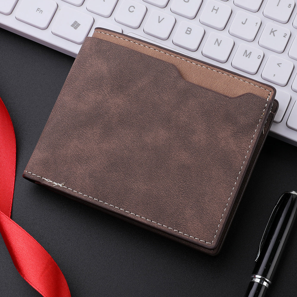Two Fold Frosted Wallet Simple Multi-card-slot