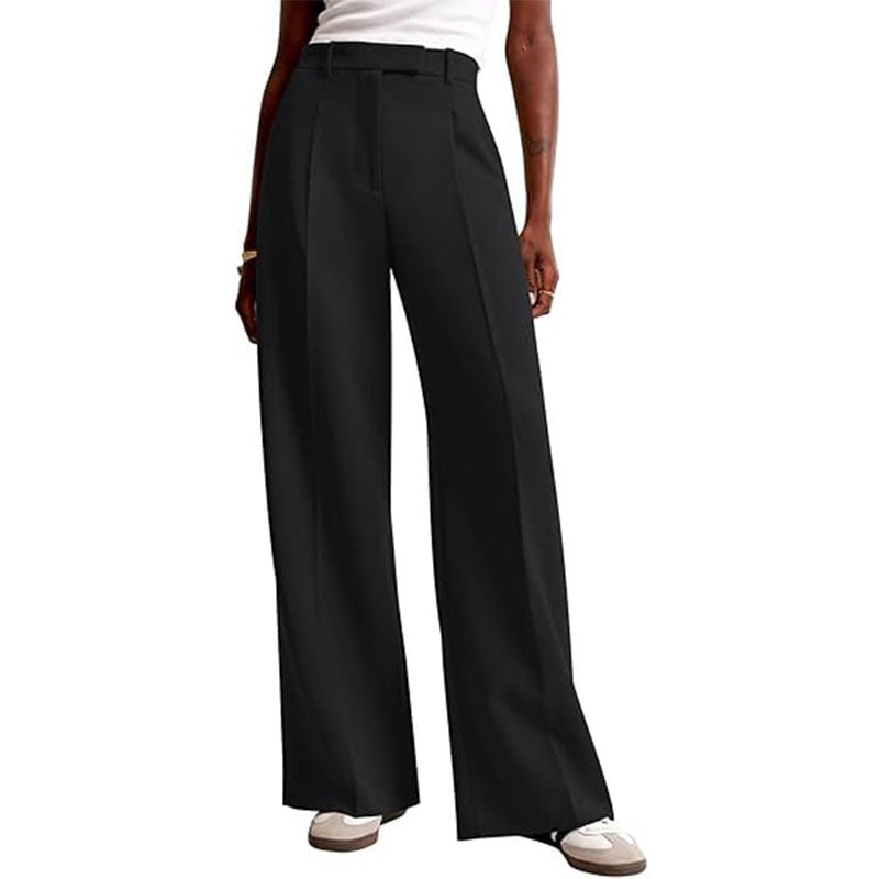 Casual Straight-Leg Business Suit Pants For Women