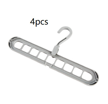 9-hole Clothes Hanger Organizer Space Saving Hanger Multi-function Folding Magic Hangers Drying Racks Scarf Clothes Storage