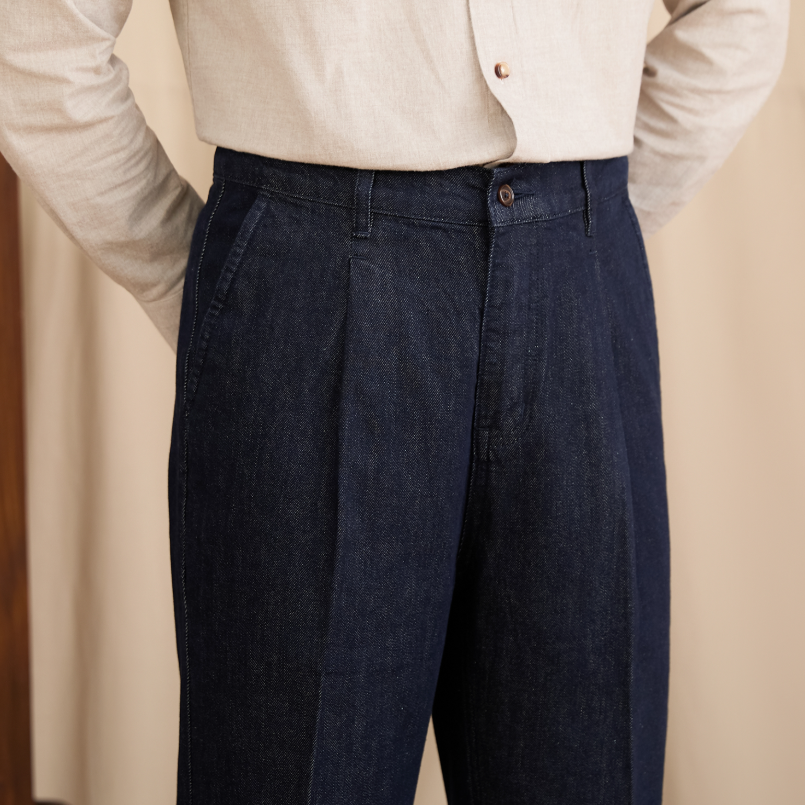 Washed Vintage Commuter Cotton-blend Mid-rise Straight-leg Jeans