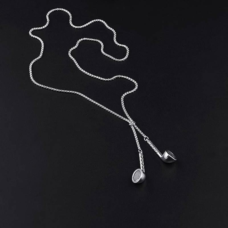 Euro-American Hip-hop Necklace Headphones Niche Vintage