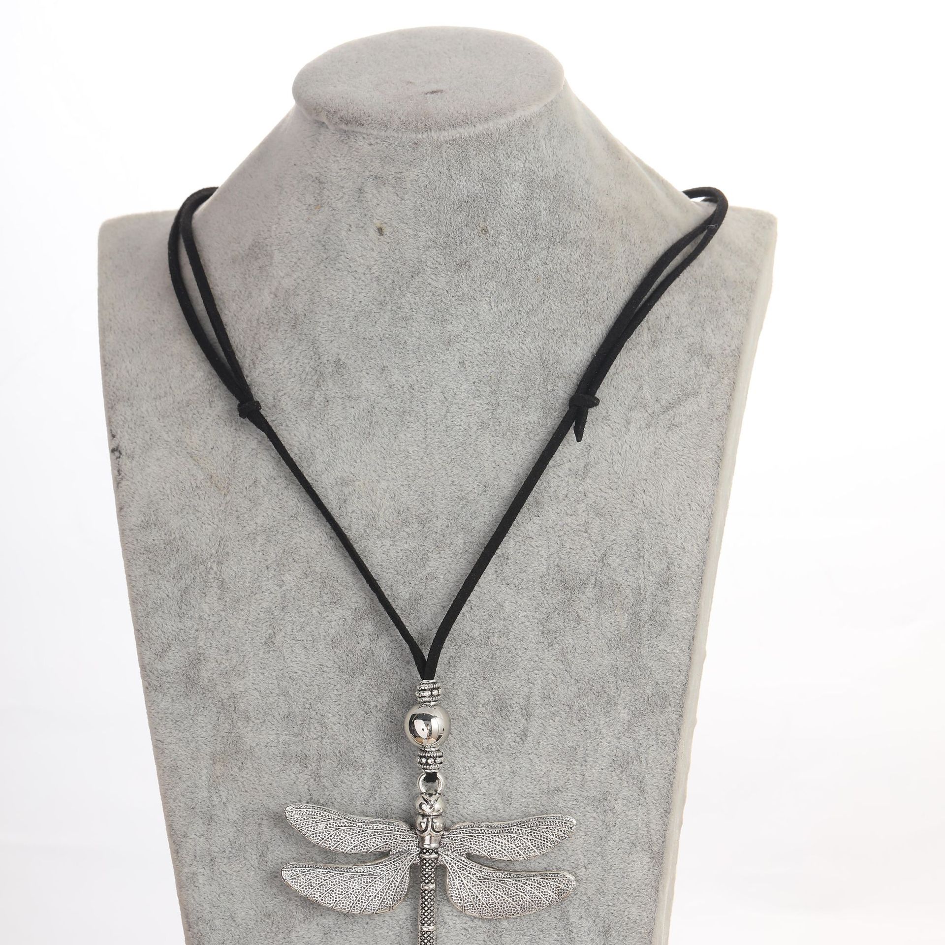 Acrylic Alloy CCB Wax Cord Jewelry Dragonfly Necklace Womens