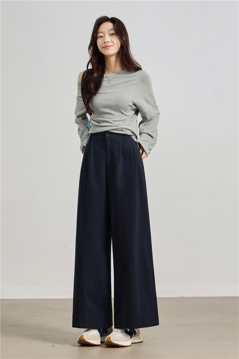 Korean-style Relaxed Simple Figure-flattering Casual Pants