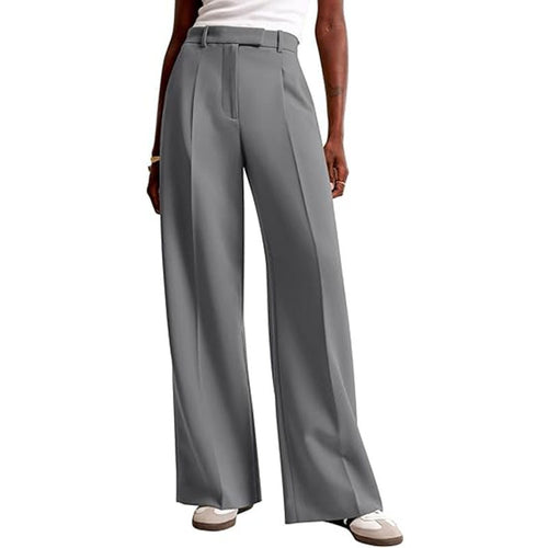 Casual Straight-Leg Business Suit Pants For Women