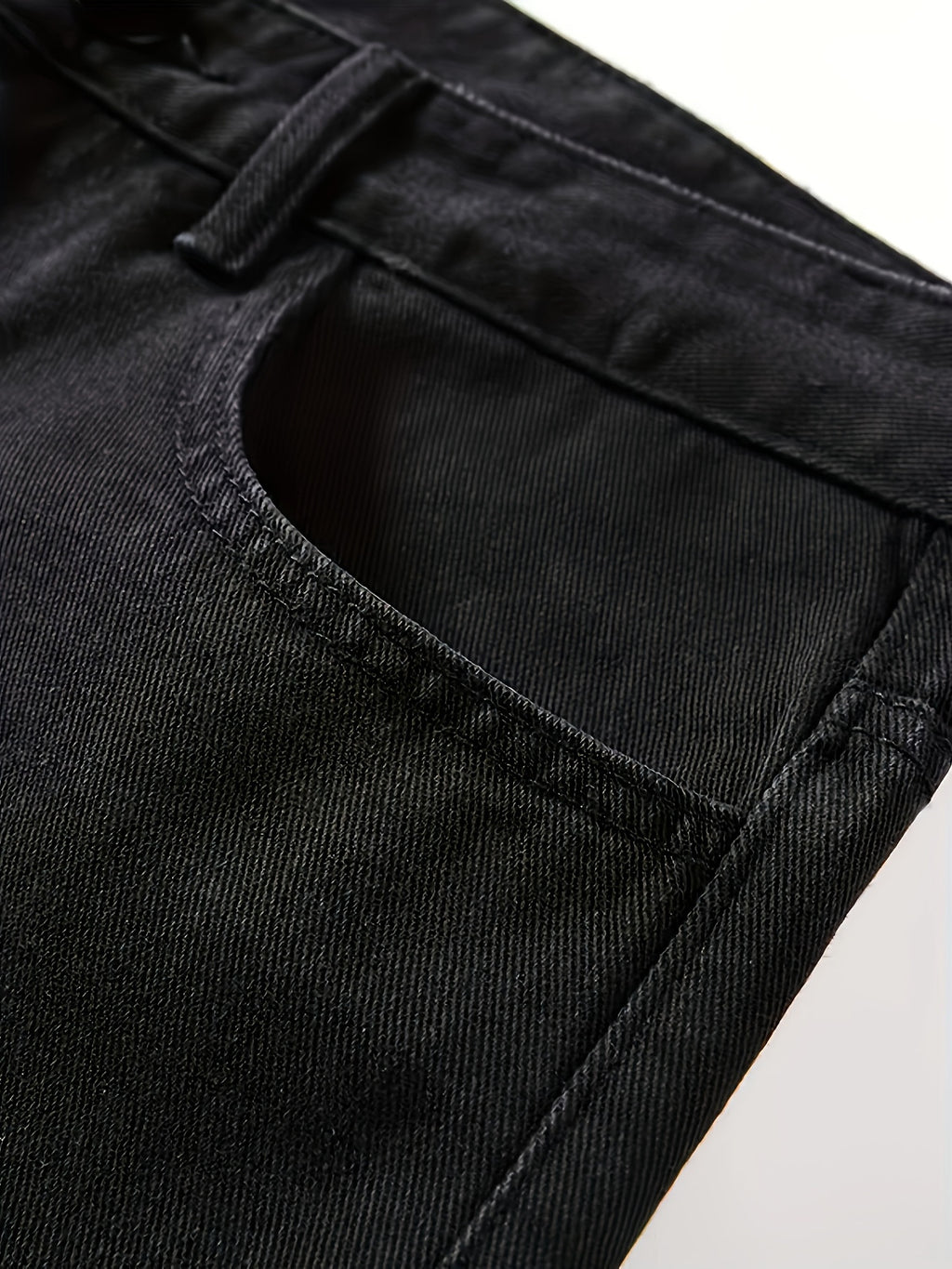 Men's Black Trend Simple All-matching Jeans Fashion Personality