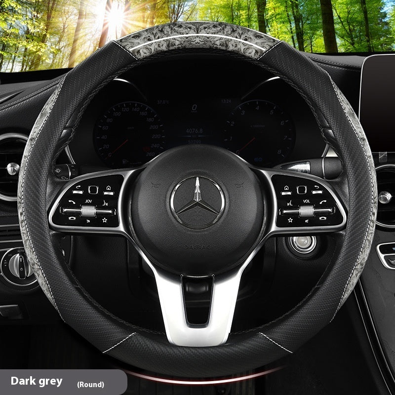 Steering Wheel New Year Crystal Car Cover Leather Modification