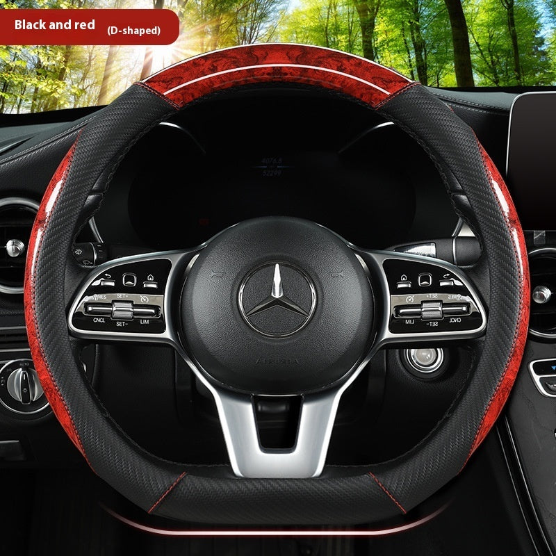 Steering Wheel New Year Crystal Car Cover Leather Modification