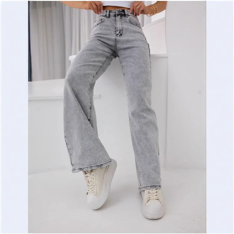 Loose Wide-leg Womens Denim Jeans