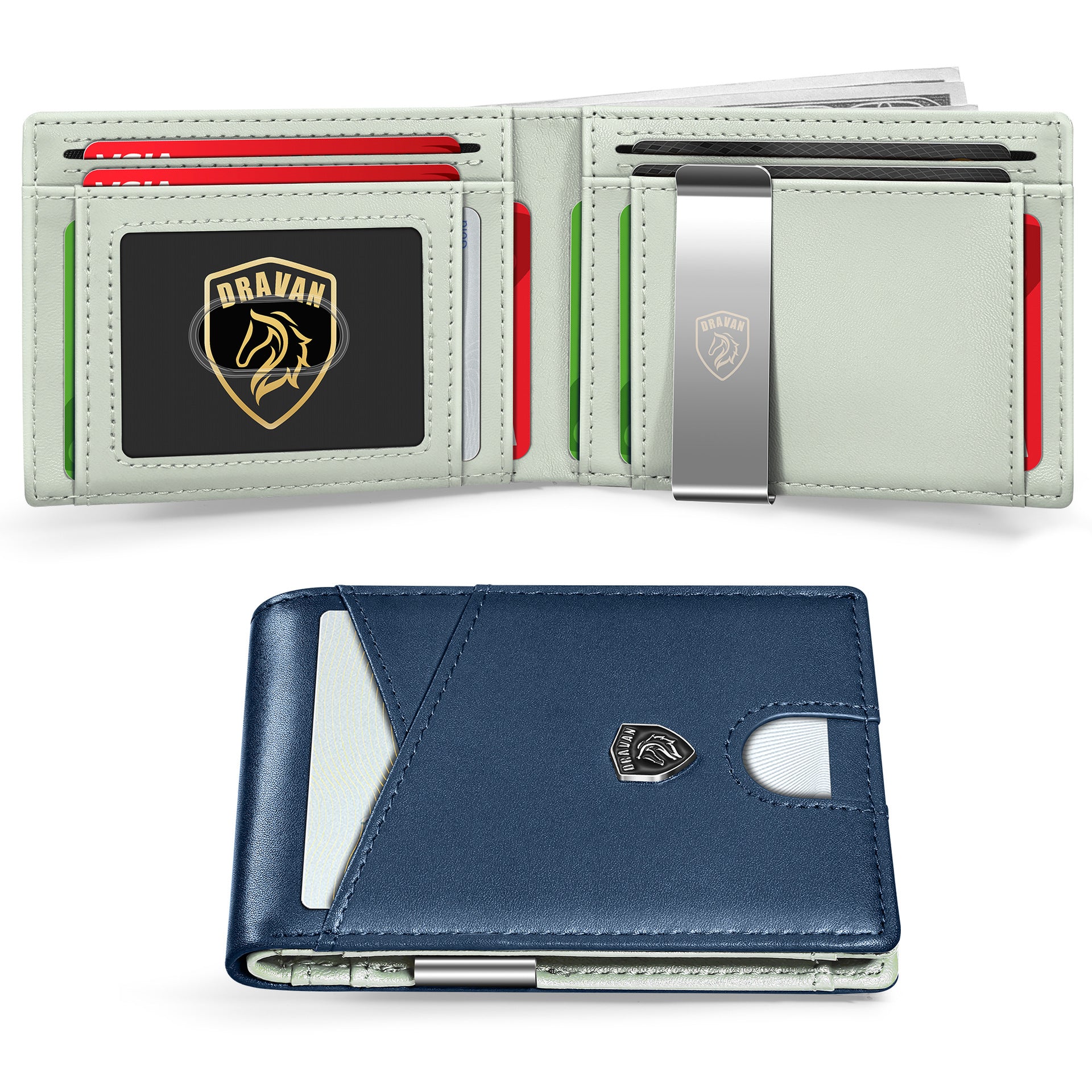 Card Holder Portable Carbon Fiber Coin Purse Men's Leather Bag