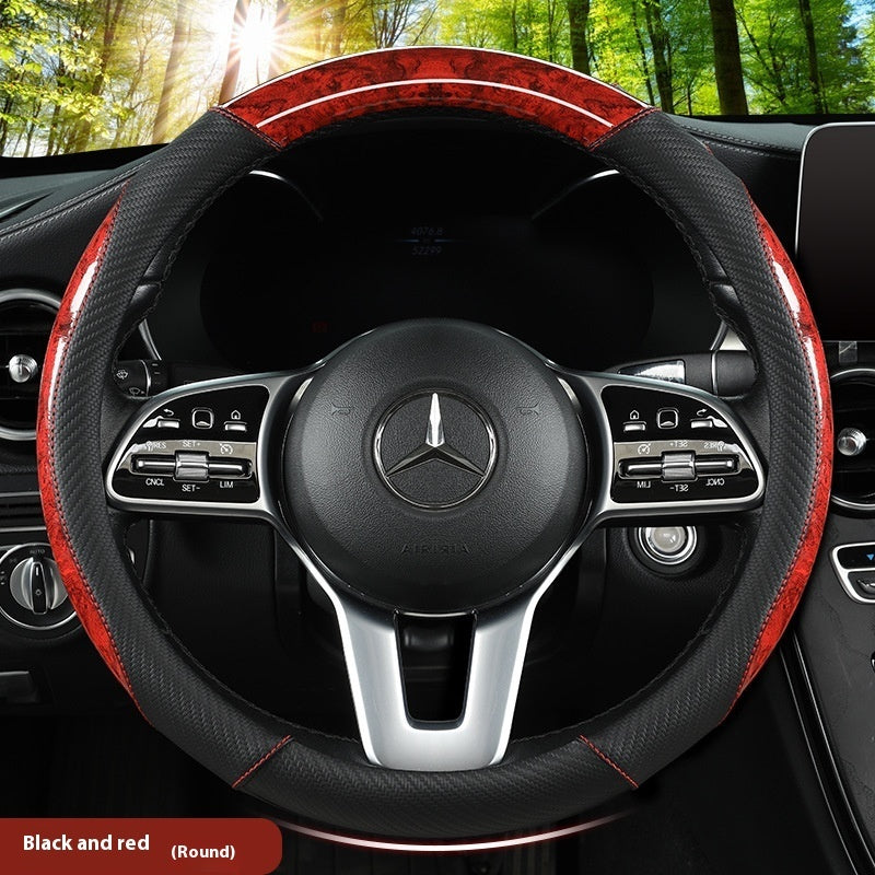 Steering Wheel New Year Crystal Car Cover Leather Modification