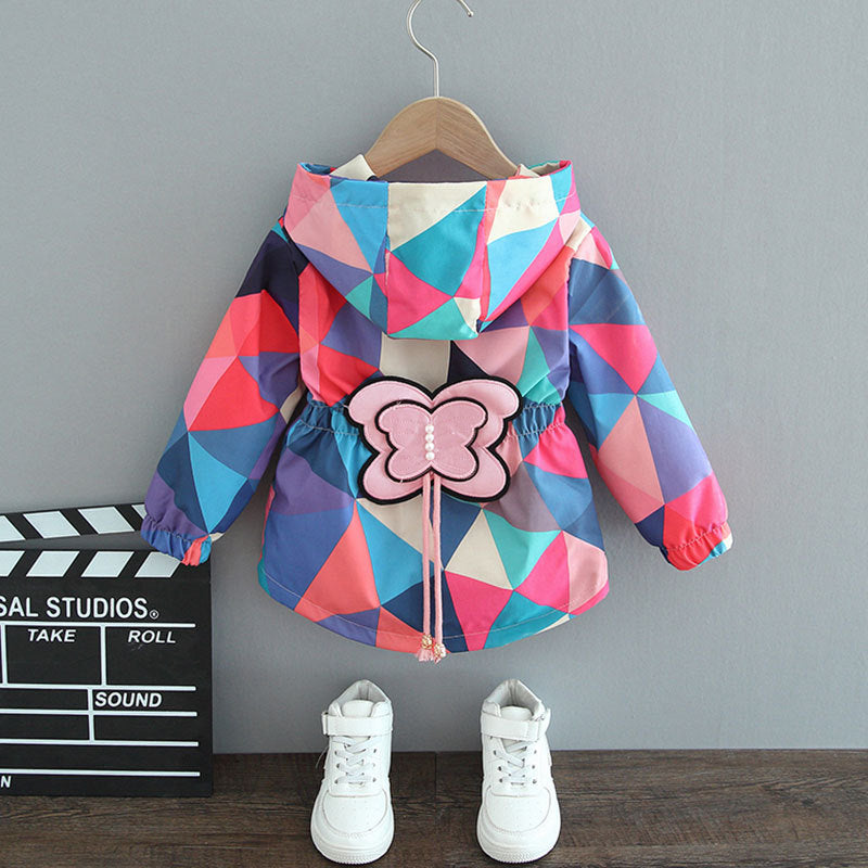 Children's Fashionable Thin Hooded Windbreaker