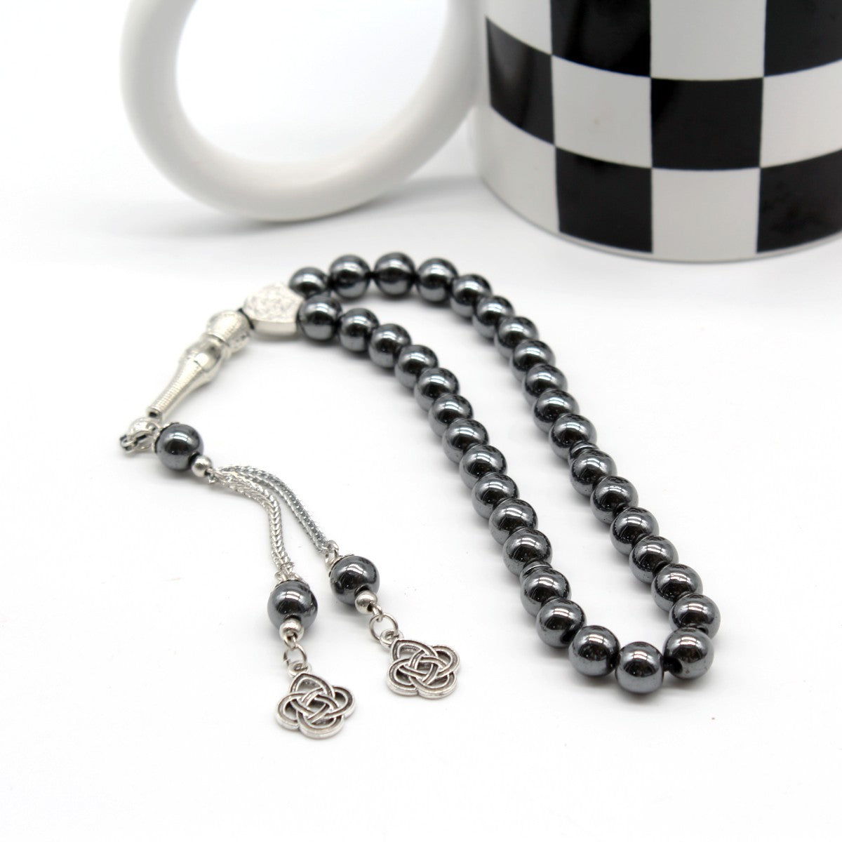 Haematite Muslim Beads Islamic Zan Beads Arabic String Turkish Style Zan Beads